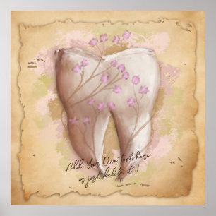 Poster Presente do Assistente Dental de Dentista de Vinta