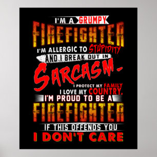 Poster Presente do Bombeiro  Sou um Bombeiro Assustador