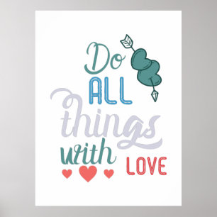 Poster Presente do casal Faça Tudo Com Amor