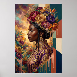 Poster Presente do Dia das Mães — Coroa Floral da Rainha