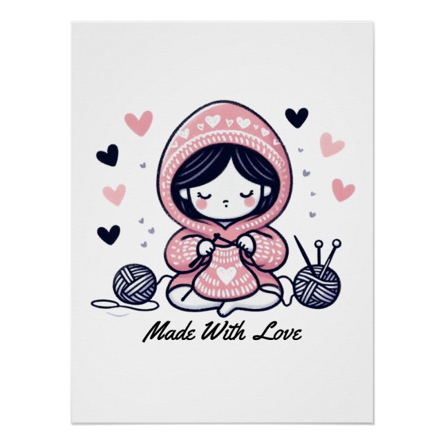 Póster Presente do Dia das Mães | Feito Com Amor (Frente)