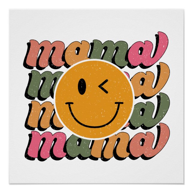 Póster Presente do Dia das Mães | Feliz Mamãe (Frente)