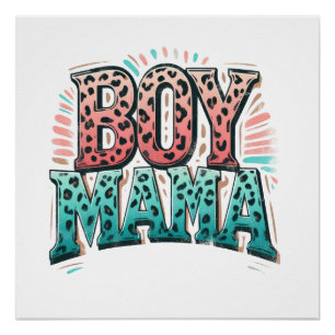 Póster Presente do Dia das Mães Mãe de Menino