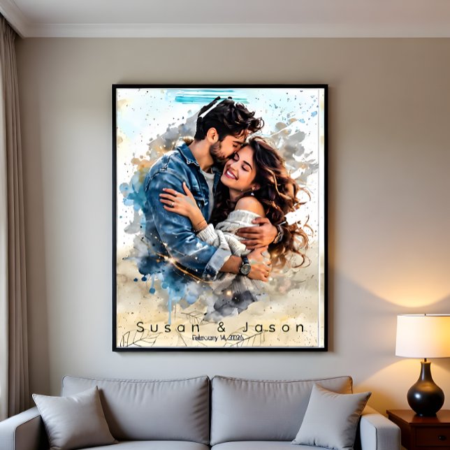 Poster Presente do Dia dos Namorados com Foto Personaliza (Criador carregado)