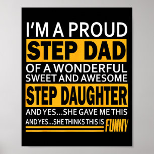 Poster Presente do Dia dos Pais para o Padrasto Orgulhoso
