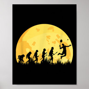 Poster Presente do jogador de badminton brilhante da evol