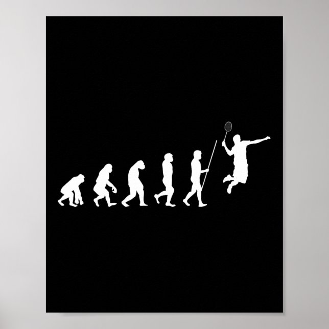 Poster Presente do Jogador de Badminton da Evolução (Frente)