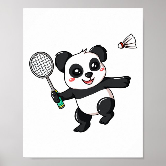 Poster Presente Do Jogador De Badminton Para O Tomador De (Frente)