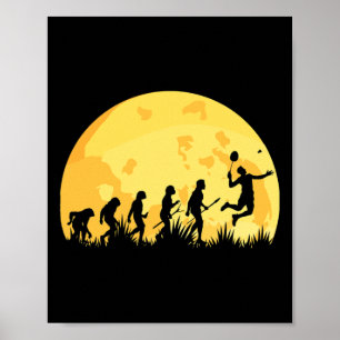 Poster Presente do jogador de emblema do Badminton da Evo