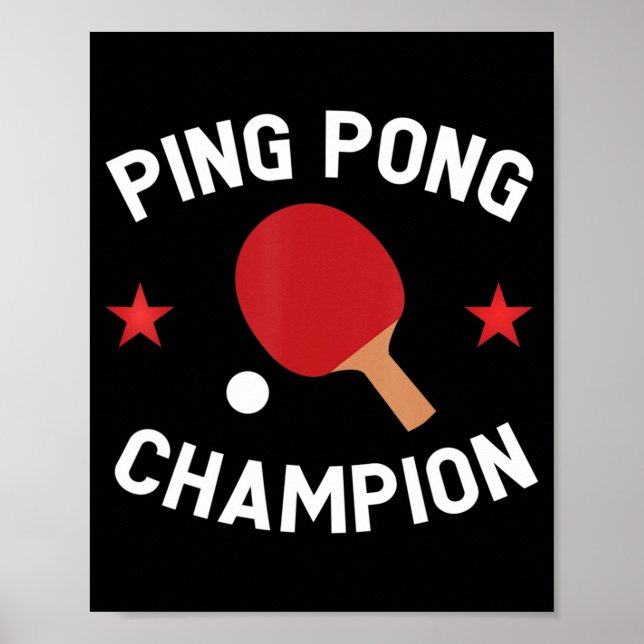 Poster Presente do Mesa do Campeão de Ping Pong (Frente)