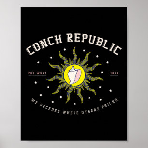 Poster Presente do Reino Conch de Key West Flórida para M