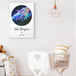Poster Presente do signo de Capricórnio da constelação az