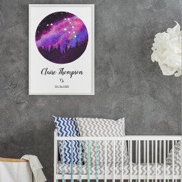 Poster Presente do Signo de Capricórnio da Constelação Ro