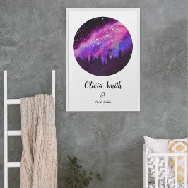 Poster Presente do signo de horóscopo da constelação de L