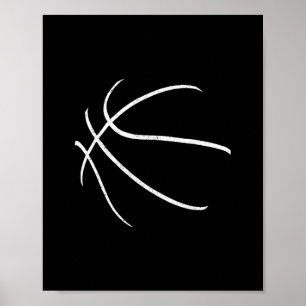 Poster Presente do Treinador de Jogador de Basquete Silhu