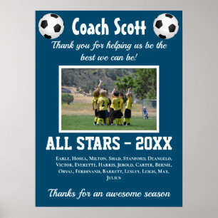Poster Presente do treinador do futebol do futebol com