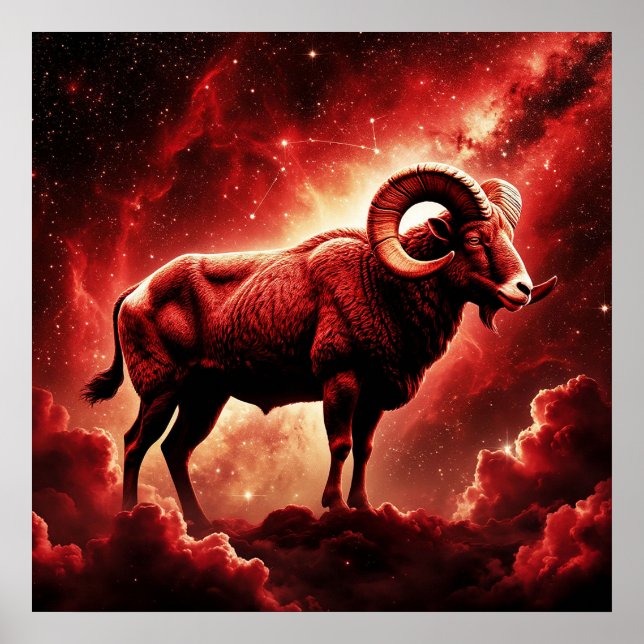 Poster Presente do Zodíaco de Áries para o Signo de Fogo  (Frente)