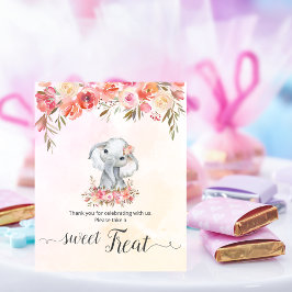 Poster Presente Doce para Chá de Bebê de Elefante
