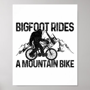 Poster Presente engraçado de bicicleta de montanha Bigfoo