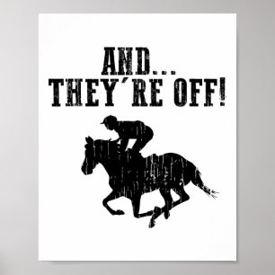 Poster Presente Engraçado De Corrida De Cavalo Para Homen