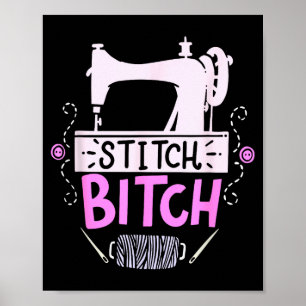 Poster Presente Engraçado de Costura e Quilting