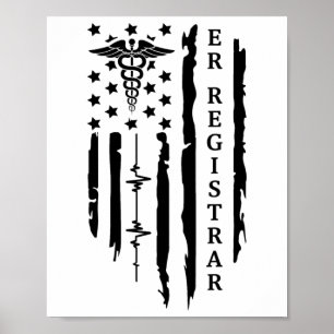 Poster Presente engraçado de enfermeira registradora patr