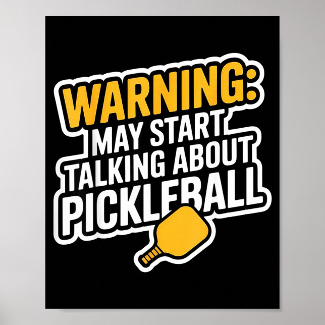 Poster Presente engraçado de esporte de pickleball aposen (Frente)