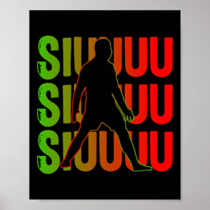 Poster Presente engraçado de futebol Siuuuu para amantes 