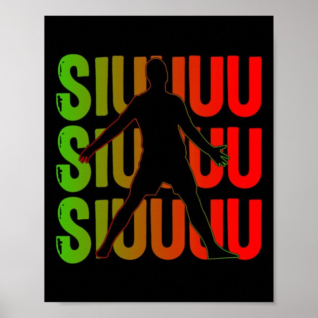 Poster Presente engraçado de futebol Siuuuu para amantes  (Frente)