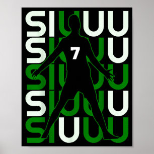 Poster Presente engraçado de futebol Siuuuu para fã de am