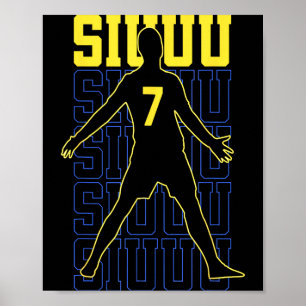 Poster Presente engraçado de futebol Siuuuu para fãs de f