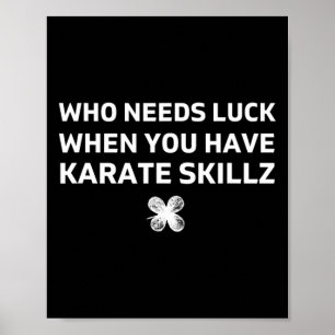 Poster Presente engraçado de Karate para o Dia de São Pat