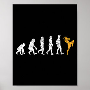 Poster Presente engraçado de Kickboxing da Funny Evolutio