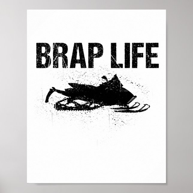 Poster Presente engraçado de moto de neve Brap para amant (Frente)