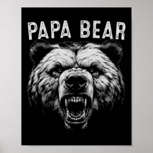 Poster Presente engraçado do Dia dos Pais do urso para mi