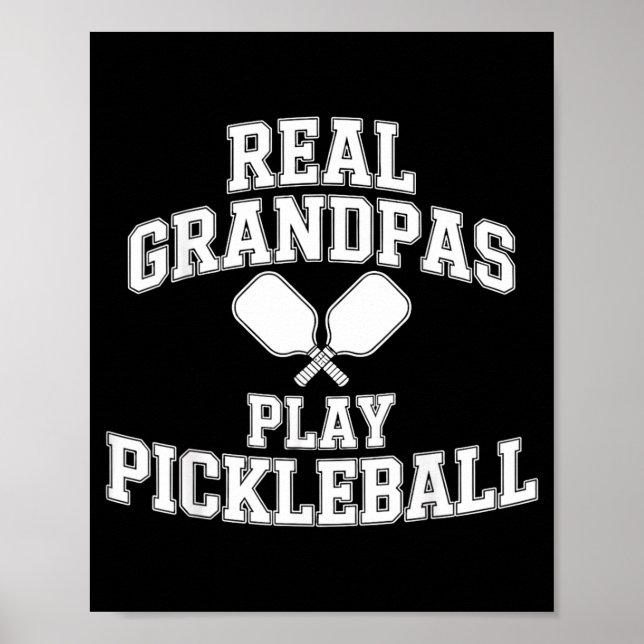 Poster Presente engraçado esporte pickleball aposentado d (Frente)