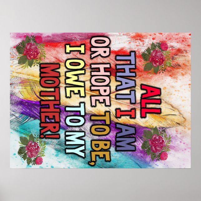 Poster Presente Engraçado Para A Mãe | Citações Engraçada (Frente)