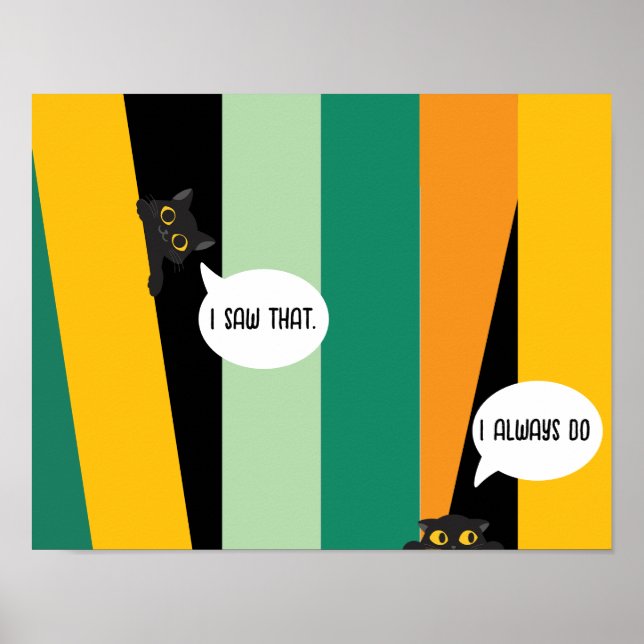 Poster Presente Engraçado para Amantes de Gatos - Gato Cu (Frente)