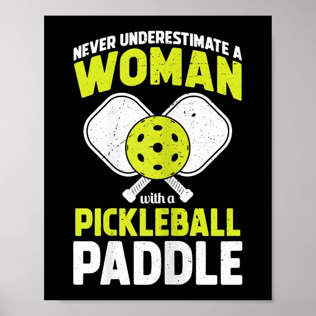 Poster Presente engraçado para mulher jogadora de Pickleb (Frente)