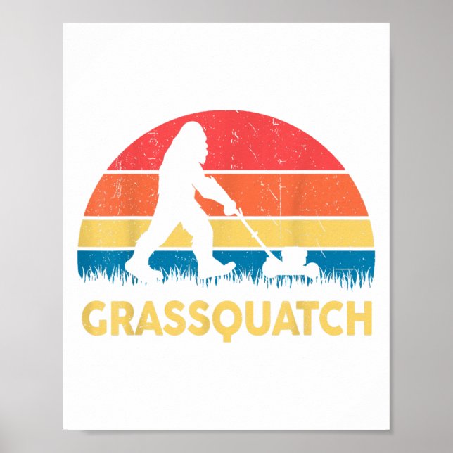 Poster Presente engraçado para pai cortando grama Grquatc (Frente)