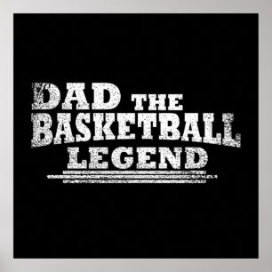 Poster Presente engraçado para pai de jogador de basquete