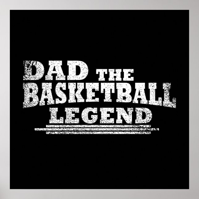 Poster Presente engraçado para pai de jogador de basquete (Frente)