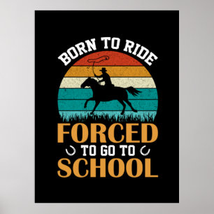 Poster Presente Equestre   Nascer De Carro Forçado