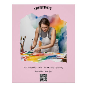 Póster Presente Especial de Afirmação de Criatividade e I