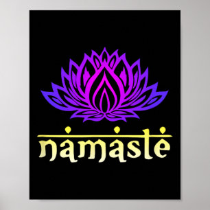 Poster Presente Flor de Lótus Namaste - Om Yoga Espiritua