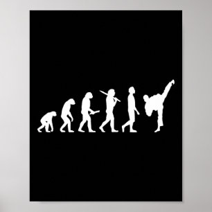 Poster Presente Funny Karate Evolution Para Artistas Marc