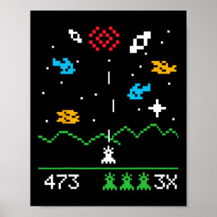 Poster Presente Geek de Video Games Astrospace Vintage Ne