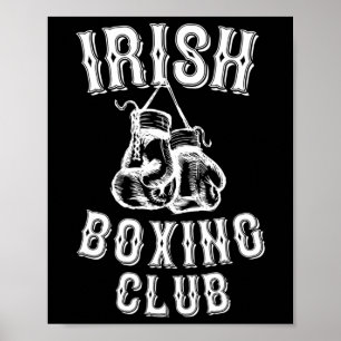 Poster Presente Gráfico do Clube de Boxing Irlandês