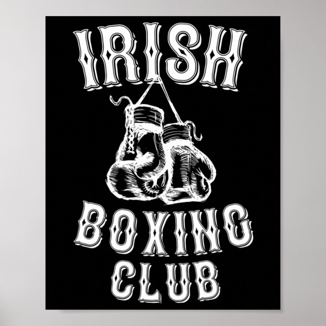 Poster Presente Gráfico do Clube de Boxing Irlandês (Frente)