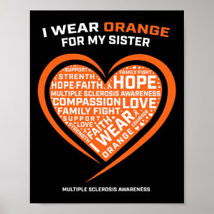 Poster Presente Irmã Roupa Orange Sclerose Múltipla A